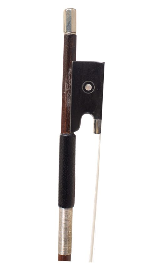 A nickel-mounted violin bow, Germany