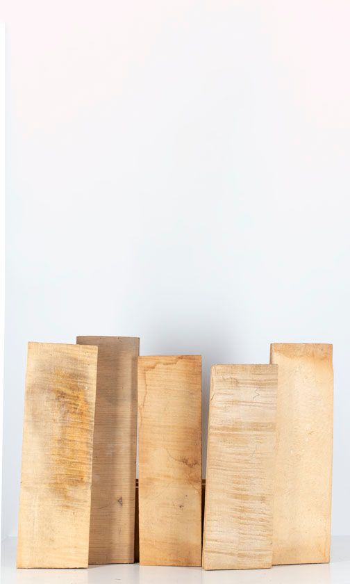 Five maple violin backs