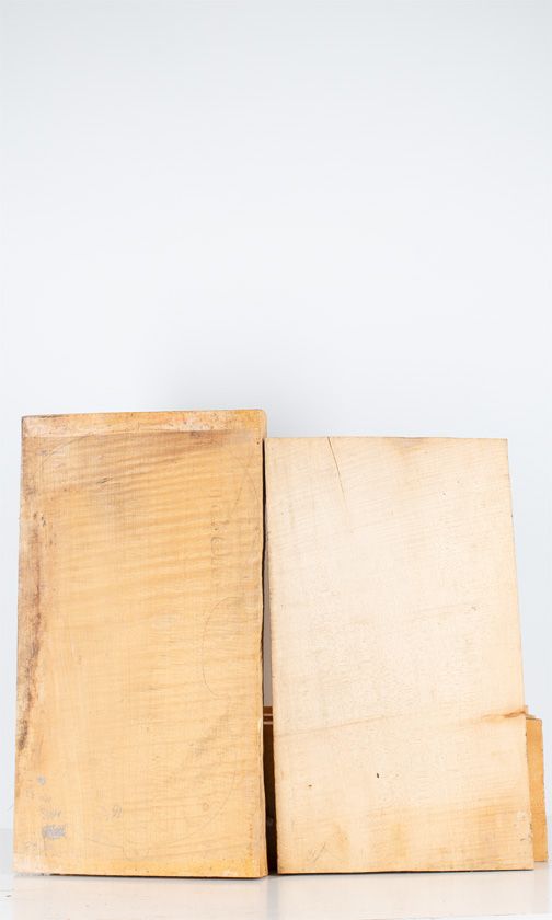 Five one-piece maple violin backs