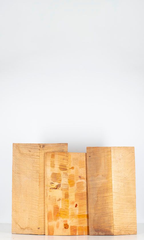 Seven maple violin backs