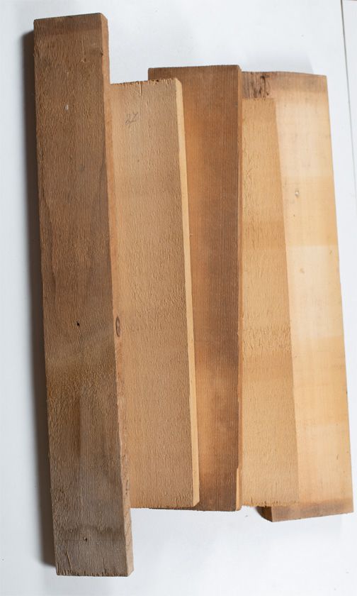 Five blocks of spruce