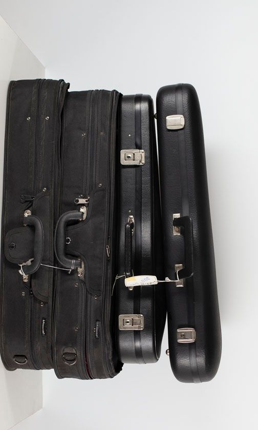Five child's violin cases
