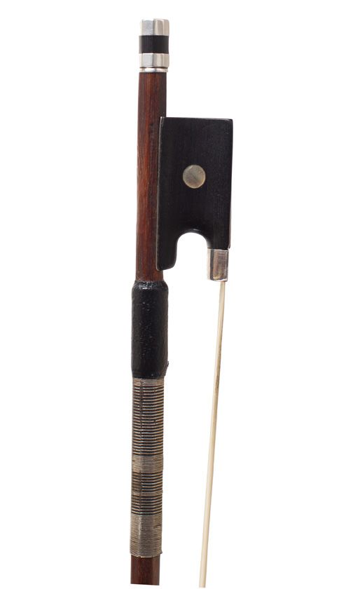A silver-mounted violin bow by F. N. Voirin, Paris
