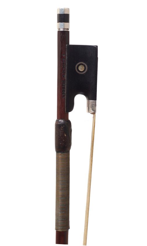 A silver-mounted violin bow by Richard Weichold, Germany
