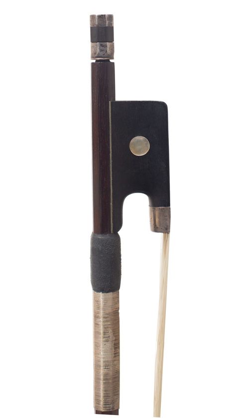 A silver-mounted viola bow