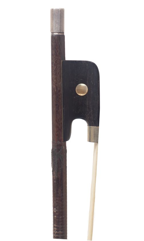 A silver-mounted cello bow