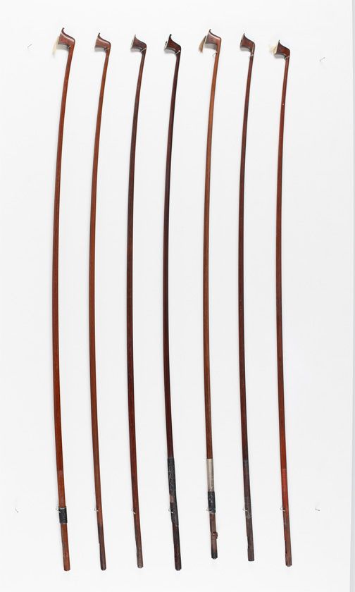 Seven violin bow sticks