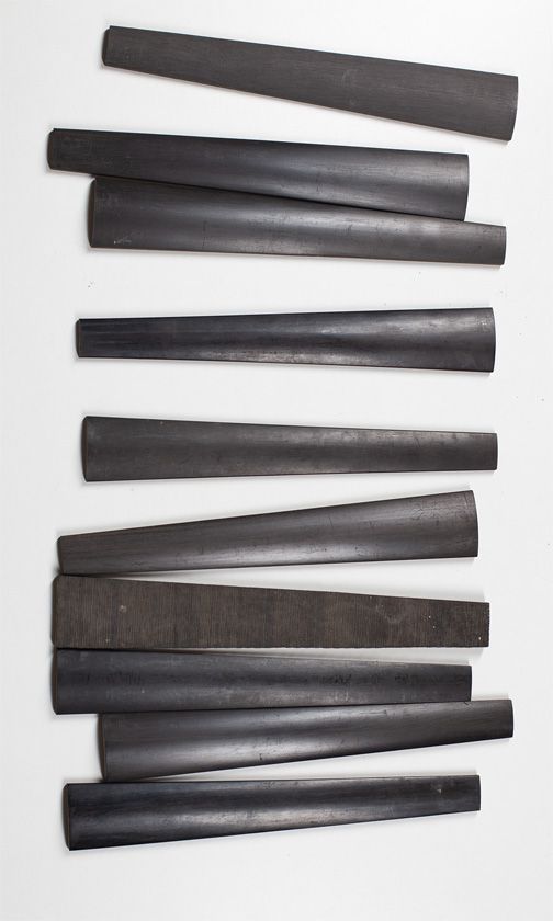 Ten violin fingerboard blanks