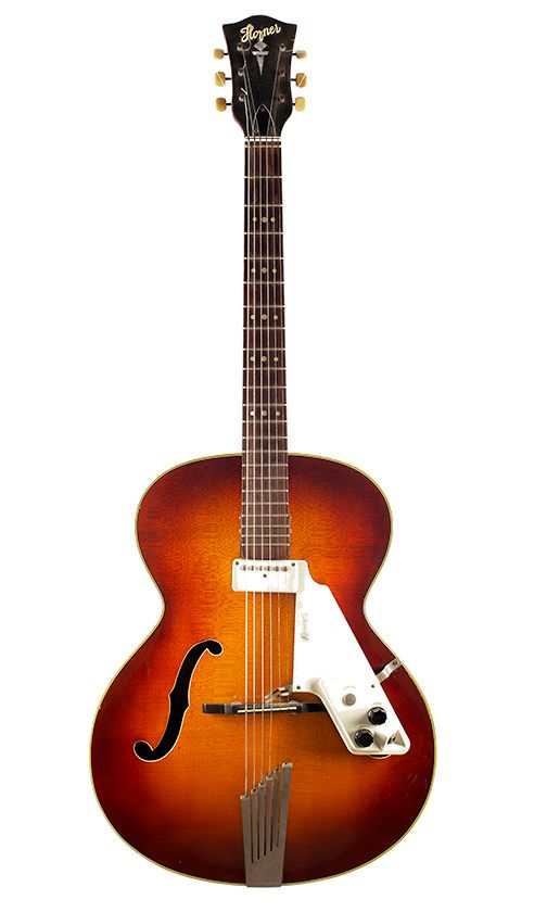 A Hofner Senator archtop guitar