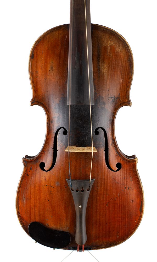 A violin, labelled Antonius Straduarius Cremona