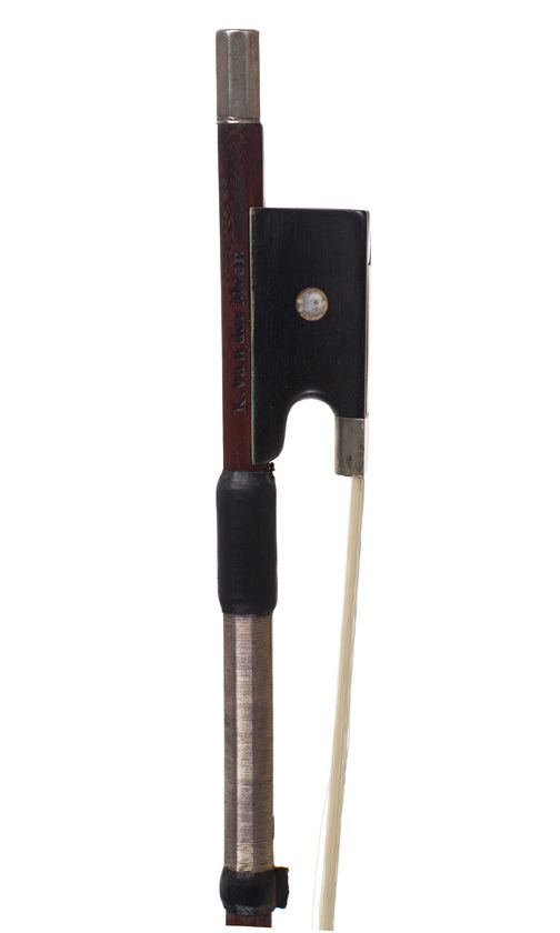 A silver-mounted viola bow