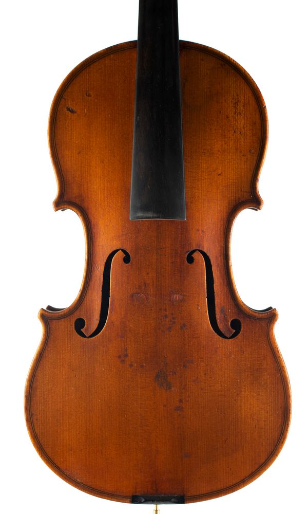 A violin, labelled Antonius Stradivarius