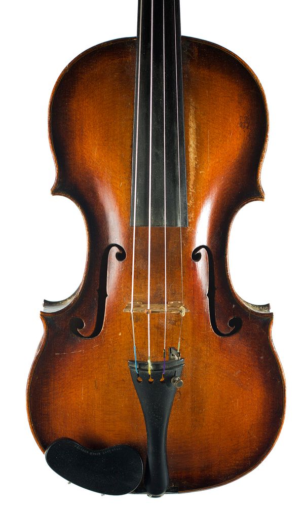 A violin labelled Johann Christian Ficker