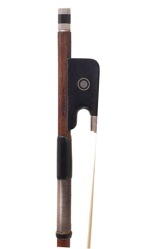 A silver-mounted viola bow by Louis Morizot, France