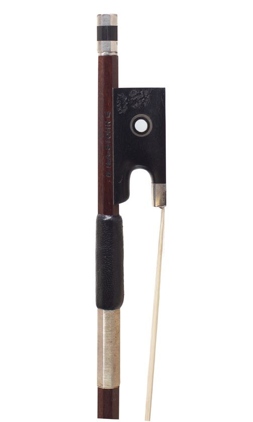 A silver-mounted violin bow by H. A. Stöhr, Germany