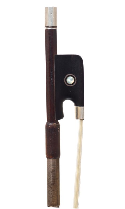 A silver-mounted cello bow