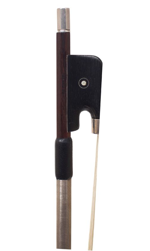 A silver-mounted cello bow
