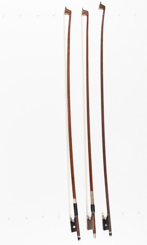 Three violin bows