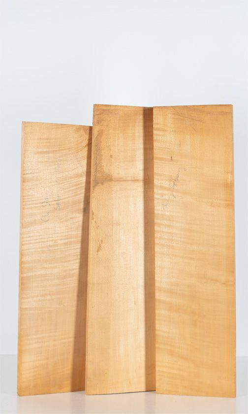 Five maple violin backs