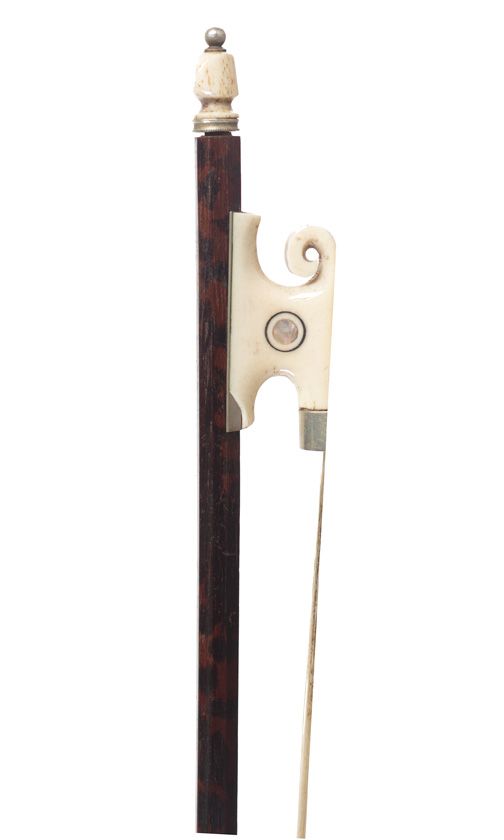 A nickel-mounted violin bow