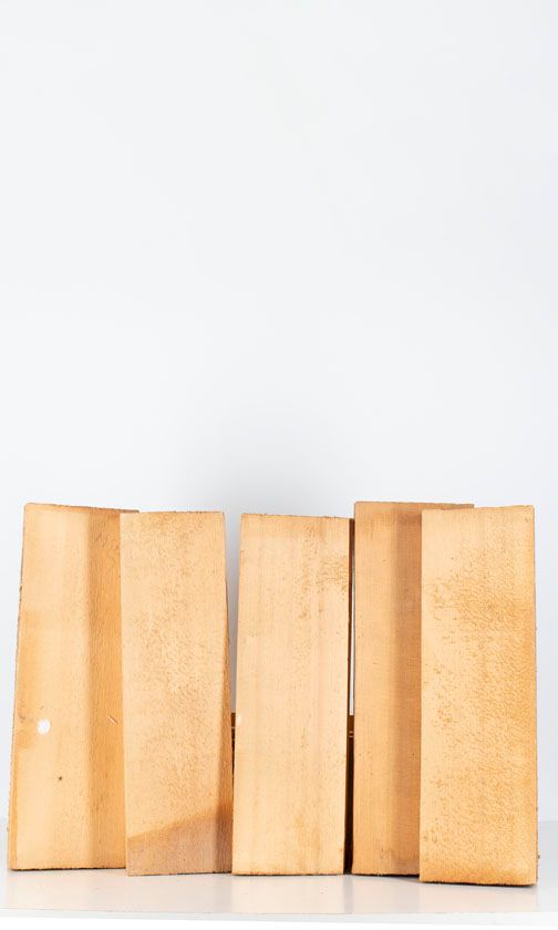 Five spruce violin tables