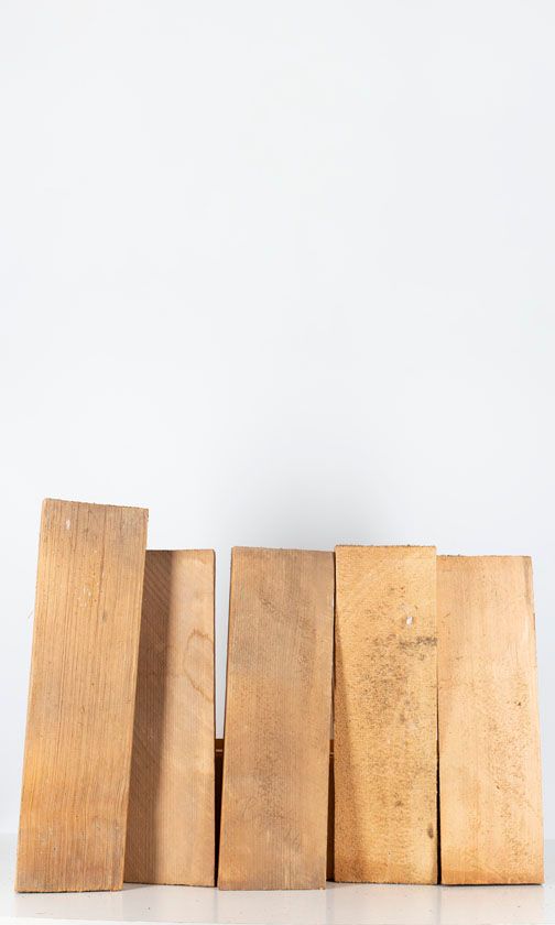 Five spruce violin tables