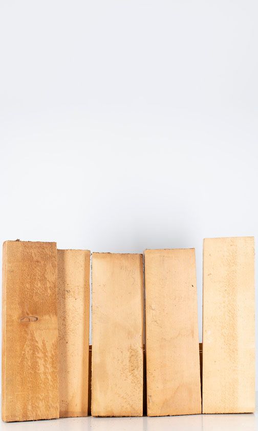 Five spruce violin tables