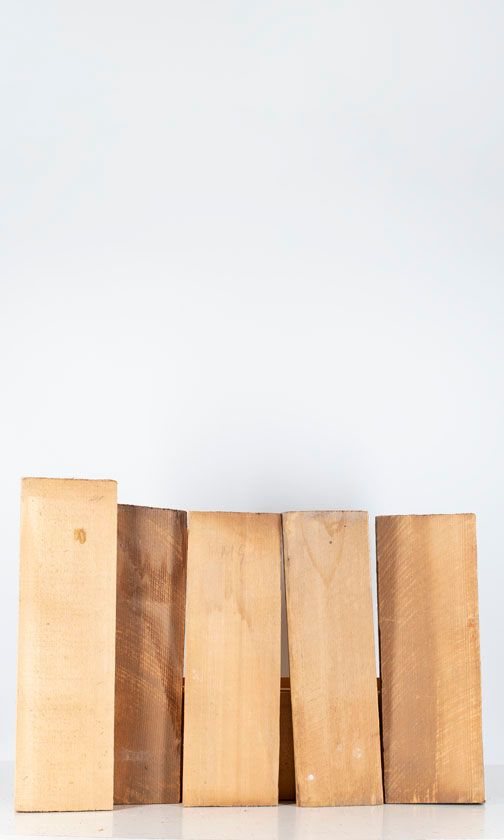 Five spruce violin tables