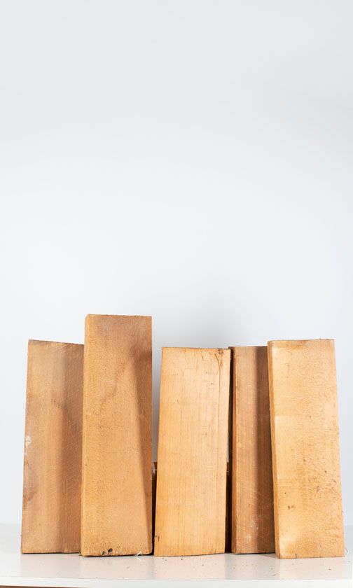 Five spruce violin tables