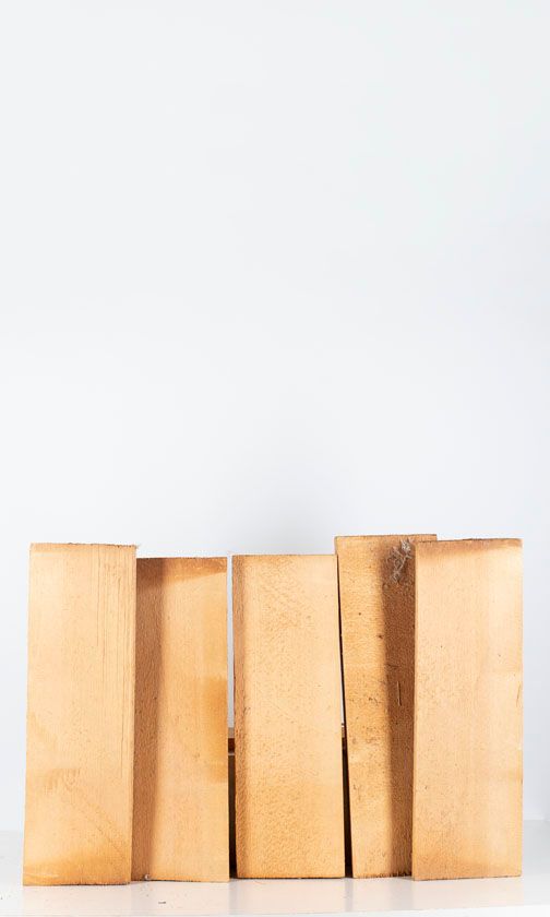 Five spruce violin tables