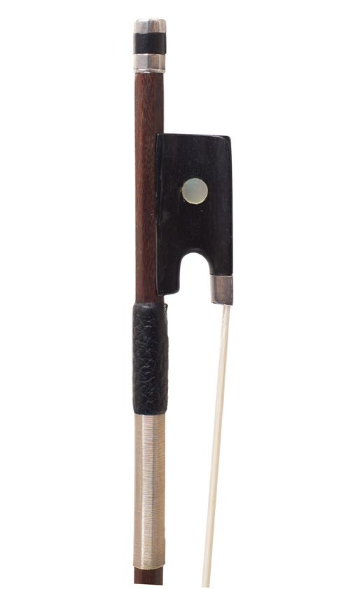 A silver-mounted violin bow, probably by Émile François Ouchard Pere, France RTO