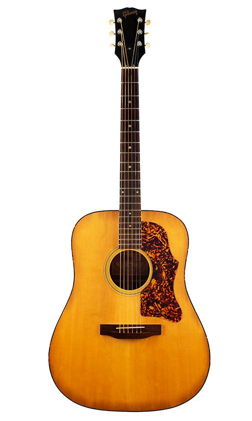 A Gibson J40 acoustic guitar, circa 1975