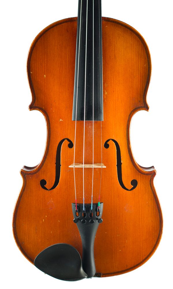 A violin, labelled Compagnon