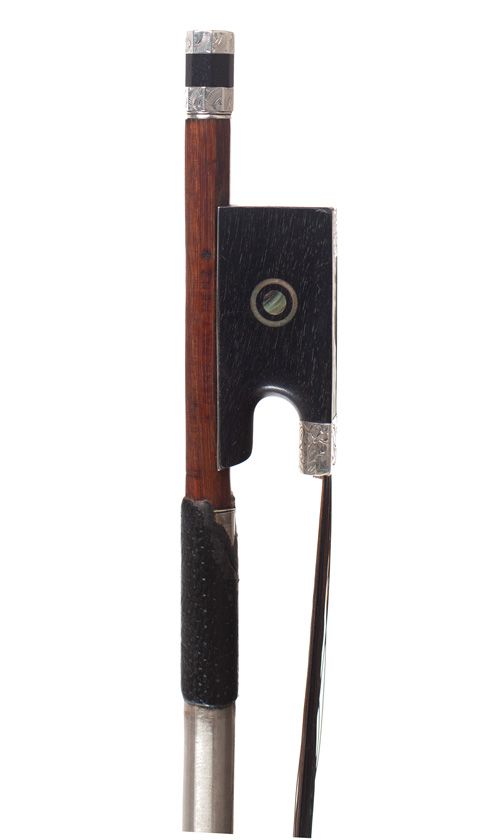 A silver-mounted violin bow by Gerhard Walter Renz, Germany