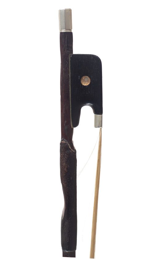A nickel-mounted violin bow