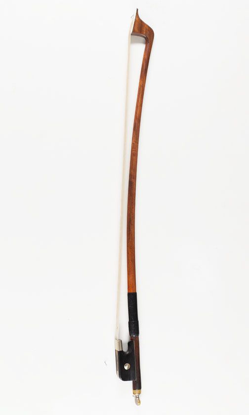 A nickel-mounted bass bow