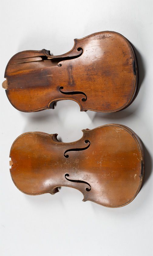 Two violin bodies