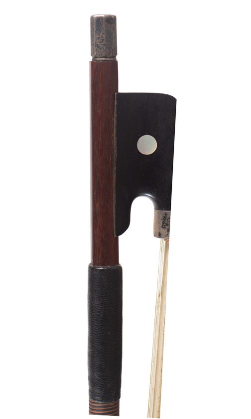 A silver-mounted cello bow