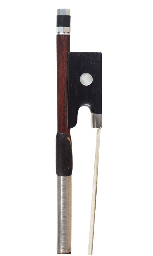 A silver-mounted violin bow by Claude Auguste Thomassin, France