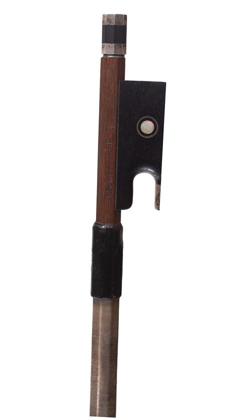 A silver-mounted viola bow