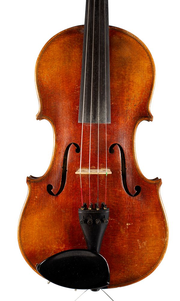 A violin, labelled Antonius Stradivarius