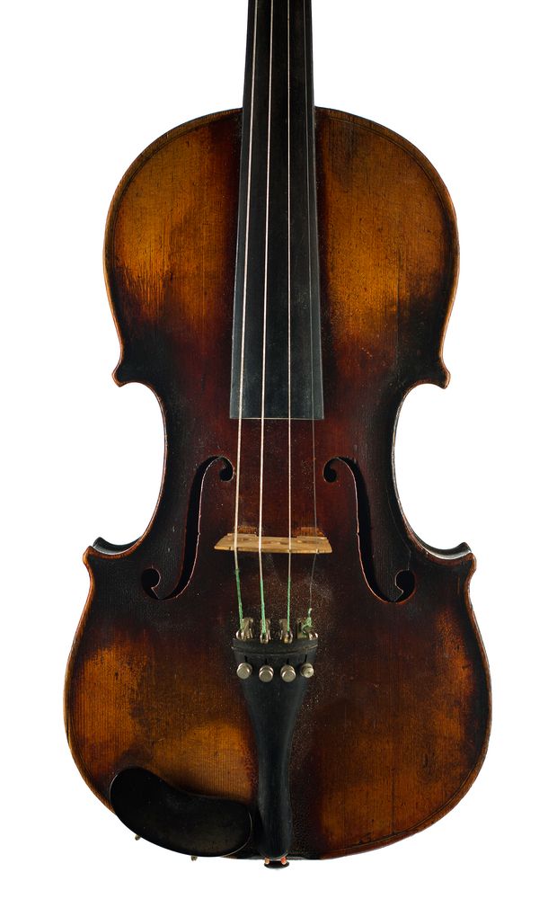 A violin, labelled Antonius Straduarius