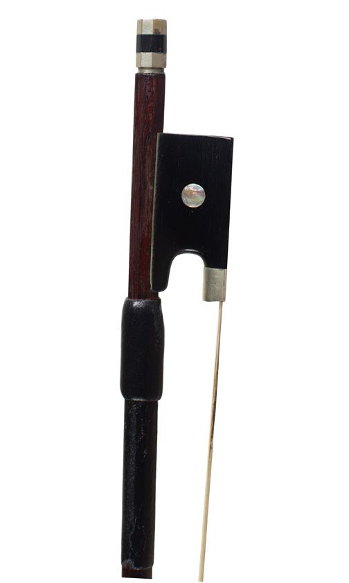 A nickel-mounted violin bow, Germany