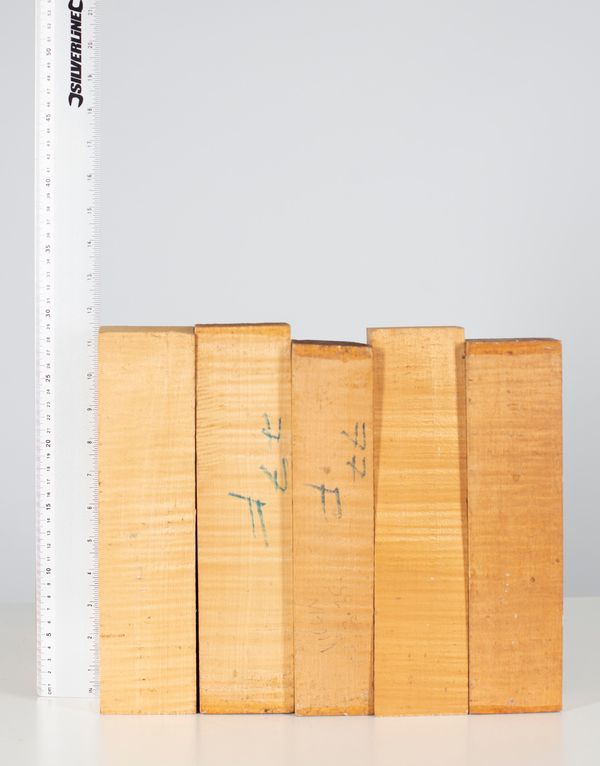 Five neck blocks, maple