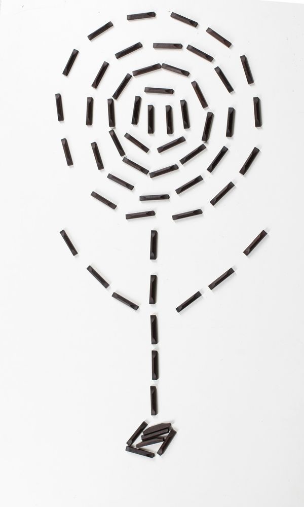 Sixty ebony violin bottom saddles