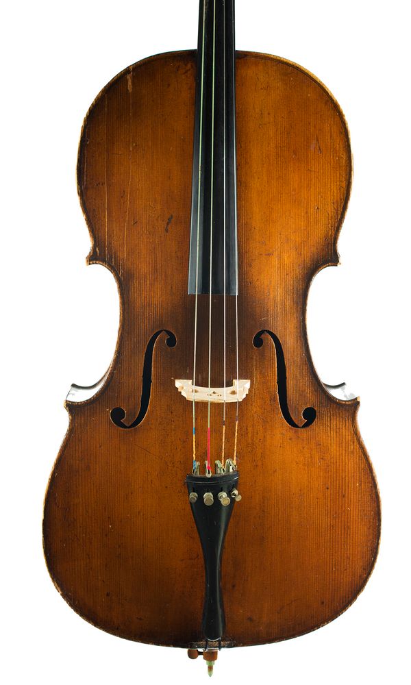 A cello, labelled copie de Nicolaus Gagliano