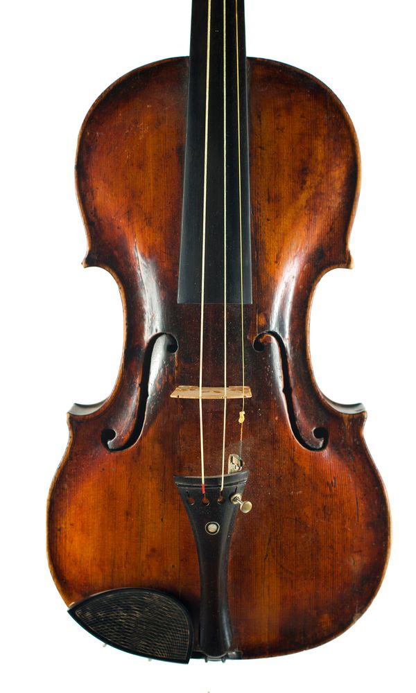 A violin, labelled Mathias Thir