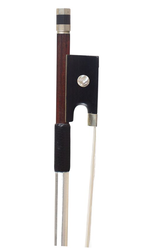 A nickel-mounted violin bow