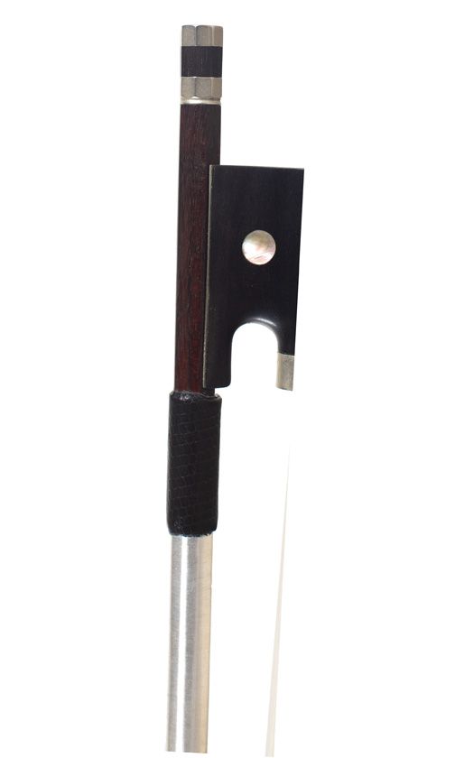 A nickel-mounted violin bow