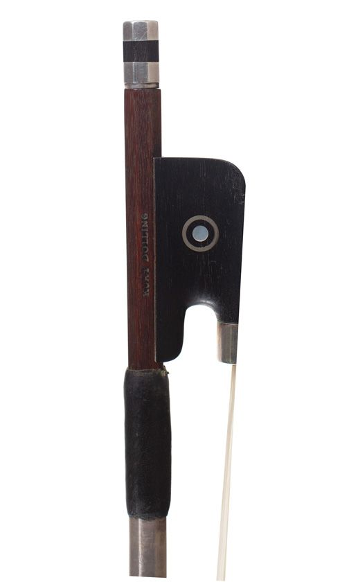 A silver-mounted cello bow by Kurt Dolling, Germany